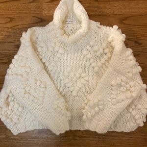 Chicwish Knit Love Turtleneck Sweater in White